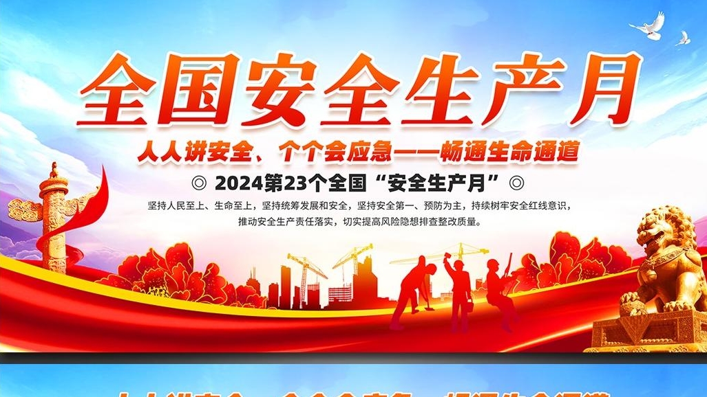 【海报】2024年安全生产月展板、海报-1